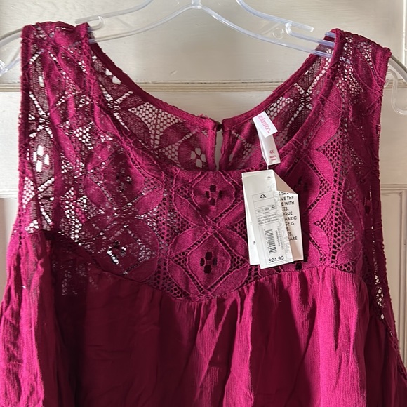 Exhilaration Sleeveless Blouse 4x - brand new with tags - Picture 7 of 7